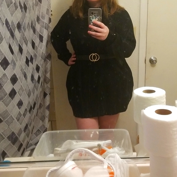 Black Sweater Dress - Picture 3 of 3